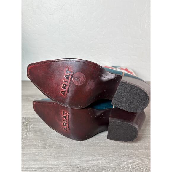 Ariat Starlight Western Boots Turquoise/Pearly White Star Accent Womens 8.5 NWT - Picture 10 of 10